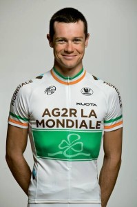 Con el atuendo de campeón nacional, cuando corría en Ag2r