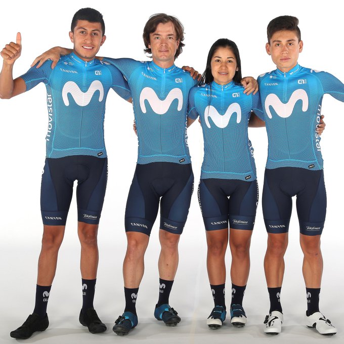soporte acento franja Los colombianos de Movistar ya lucen su equipación 2020 – Ciclismo Internacional soporte acento franja Los colombianos de Movistar ya lucen su equipación 2020 – Ciclismo Internacional